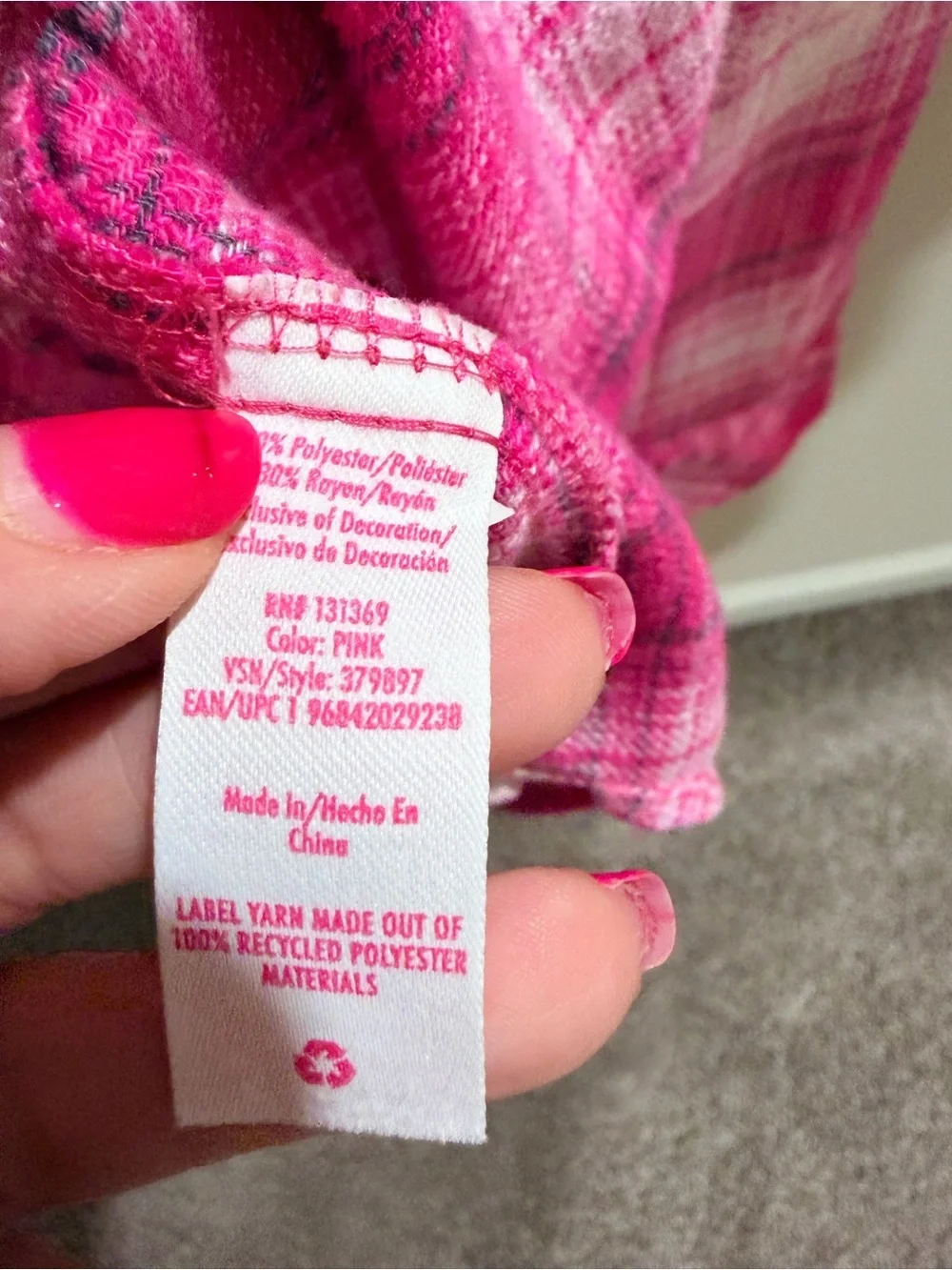 Justice girls oversized smiley face button up flannel size medium 10